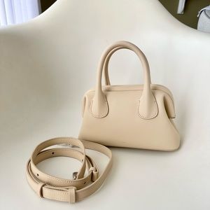 OSOI Boat Mini Top Handle Leather Bag - Cream